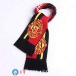 Sciarpa Calcio Manchester United Knit Nero Rosso