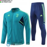 Giacca Set Completo Lunga Zip Juventus 22-23 Verde I Blu
