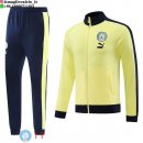 Giacca Set Completo Lunga Zip Manchester city 23-24 Blu Navy Giallo