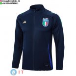 Giacca Lunga Zip Italia 2024 Blu I Navy Giacca Lunga Zip Italia 2024 Blu I Navy