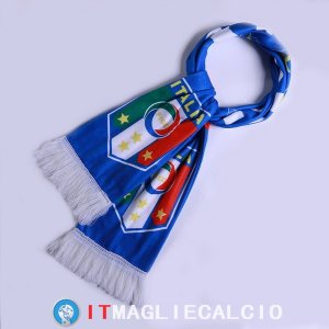 Sciarpa Calcio Italia Knit Blu Bianco