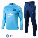 Giacca Set Completo Barcellona 18-19 Blu Luce