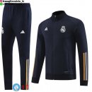 Giacca Set Completo Lunga Zip Real Madrid 2023/2024 Blu Navy
