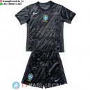 Maglia Bambino Brasile Portiere 2024 Nero