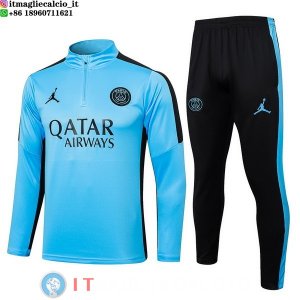 Felpa Da Allenamento Set Completo PSG 23-24 Blu II Nero