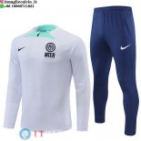 Felpa Da Allenamento Set Completo Inter Milan 22-23 Bianco Blu