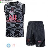 Senza Maniche Set Completo Maglia Paris Saint Germain 2023/2024 Grigio Nero Rosa