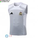 Senza Maniche Maglia Real Madrid 2025/2026 Grigio Bianco