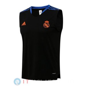 Senza Maniche Maglia Real Madrid 2021/2022 Nero Blu