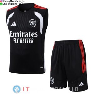 Senza Maniche Set Completo Maglia Arsenal 2026/2027 Nero Bianco Rosso