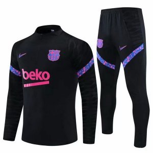 Giacca Set Completo Barcellona 21-22 Nero Purpureo