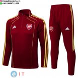 Felpa Da Allenamento Set Completo Arsenal 2025 Rosso Giallo Felpa Da Allenamento Set Completo Arsenal 2025 Rosso Giallo