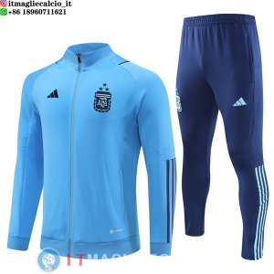 Giacca Set Completo Lunga Zip Argentina 2023 I Blu