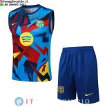 Senza Maniche Set Completo Maglia Barcellona 2025/2026 Blu Rosso Giallo Senza Maniche Set Completo Maglia Barcellona 2025/2026 Blu Rosso Giallo