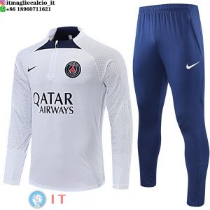 Felpa Da Allenamento Set Completo Giocatori PSG 22-23 Bianco Blu