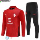 Felpa Da Allenamento Set Completo Bambino AC Milan 25-26 Rosso Nero