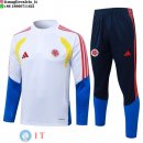 Felpa Da Allenamento Set Completo Colombia 2026 Bianco Giallo Blu