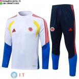Felpa Da Allenamento Set Completo Colombia 2026 Bianco Giallo Blu Felpa Da Allenamento Set Completo Colombia 2026 Bianco Giallo Blu