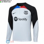 Felpa Da Allenamento Barcellona 23-24 Grigio Rosso Blu
