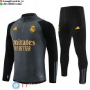 Felpa Da Allenamento Set Completo Real Madrid 2023/2024 Grigio Nero Giallo