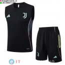 Senza Maniche Set Completo Maglia Juventus 2025/2026 Nero Rosa