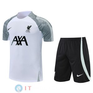 Formazione Maglia Set Completo Liverpool 2022/2023 Bianco Grigio Nero