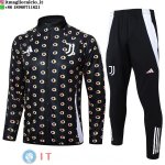 Giacca Set Completo Lunga Zip Juventus 2024/2025 Nero Bianco
