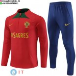 Felpa Da Allenamento Giocatori Set Completo Portogallo 2023 Rosso Blu Navy