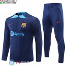 Felpa Da Allenamento Set Completo Barcellona Giocatori 22-23 Blu Navy