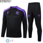 Felpa Da Allenamento Set Completo Bambino Barcellona 25-26 Nero Purpureo Felpa Da Allenamento Set Completo Bambino Barcellona 25-26 Nero Purpureo