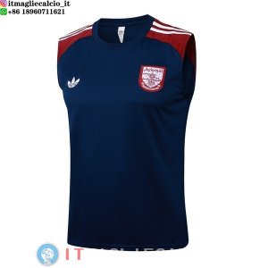Senza Maniche Maglia Arsenal 2025/2026 Blu Navy I Rosso