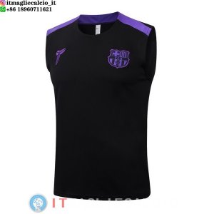 Senza Maniche Maglia Barcellona 2025/2026 Nero Purpureo