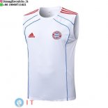 Senza Maniche Maglia Bayern Monaco 2025/2026 Bianco Blu Senza Maniche Maglia Bayern Monaco 2025/2026 Bianco Blu