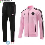 Giacca Set Completo Lunga Zip Inter Miami 23-24 Nero Rosa