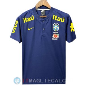 POLO Maglia Brasile 2022 Blu Navy