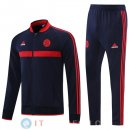 Giacca Set Completo Bayern Monaco 21-22 Blu Navy Rosso