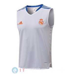 Senza Maniche Maglia Real Madrid 2021/2022 Bianco