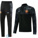 Giacca Set Completo Manchester United 21-22 Nero I Grigio