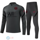 Giacca Set Completo Paris Saint Germain 21-22 Grigio Navy Nero