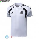 POLO Maglia Real Madrid 2026/2027 Bianco Nero Grigio