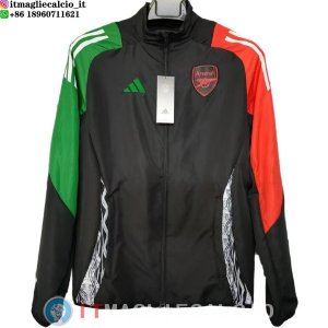 Giacca A Vento Arsenal 24-25 Nero Verde