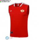 Senza Maniche Maglia Manchester United 2025/2026 Rosso Bianco