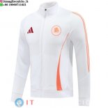 Giacca Lunga Zip AS Roma 24-25 Bianco