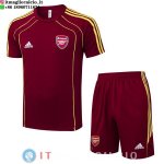 Formazione Set Completo Maglia Arsenal 2025/2026 Borgogna Giallo Formazione Set Completo Maglia Arsenal 2025/2026 Borgogna Giallo