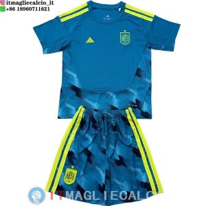 Maglia Set Completo Uomo Spagna Portiere 2026 Blu
