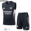 Senza Maniche Set Completo Maglia Real Madrid 2025/2026 Grigio Navy