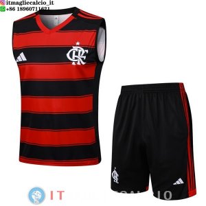 Senza Maniche Set Completo Maglia Flamengo 2025/2026 Rosso Nero
