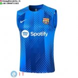 Senza Maniche Maglia Barcellona 2023/2024 Blu Bianco
