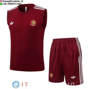 Senza Maniche Set Completo Maglia Spagna 2026 Borgogna
