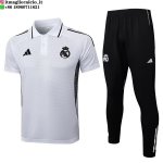 POLO Maglia Set Completo Real Madrid 2025/2026 Bianco Nero
